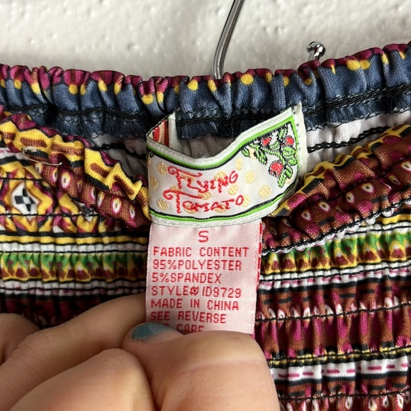 Flying Tomato smocked bandeau maxi dress bohemian indie boho size small - Picture 5 of 6